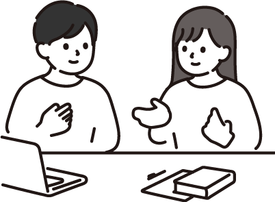 パソコンを用いた相談イメージ